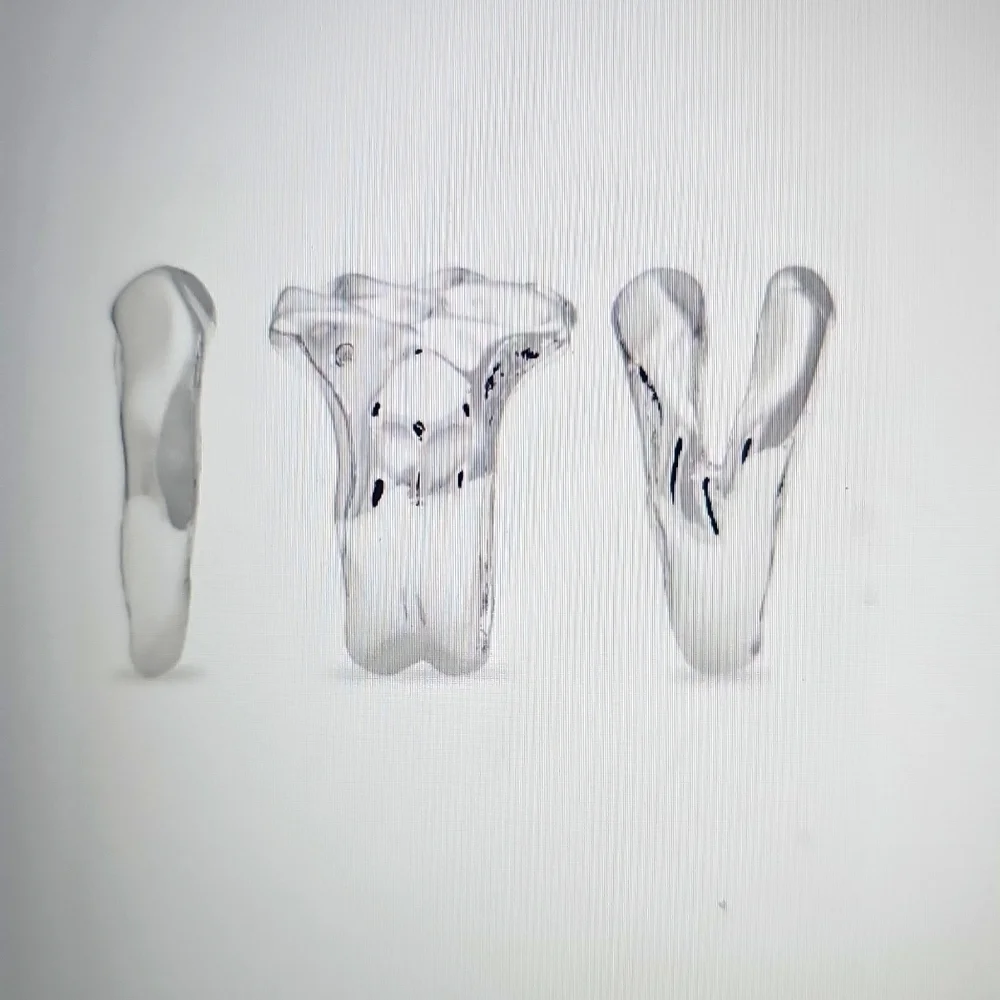 NWT Open Edit Set Of 3 Molten Rhodiun Rings Size 8 Silver - Picture 3 of 12